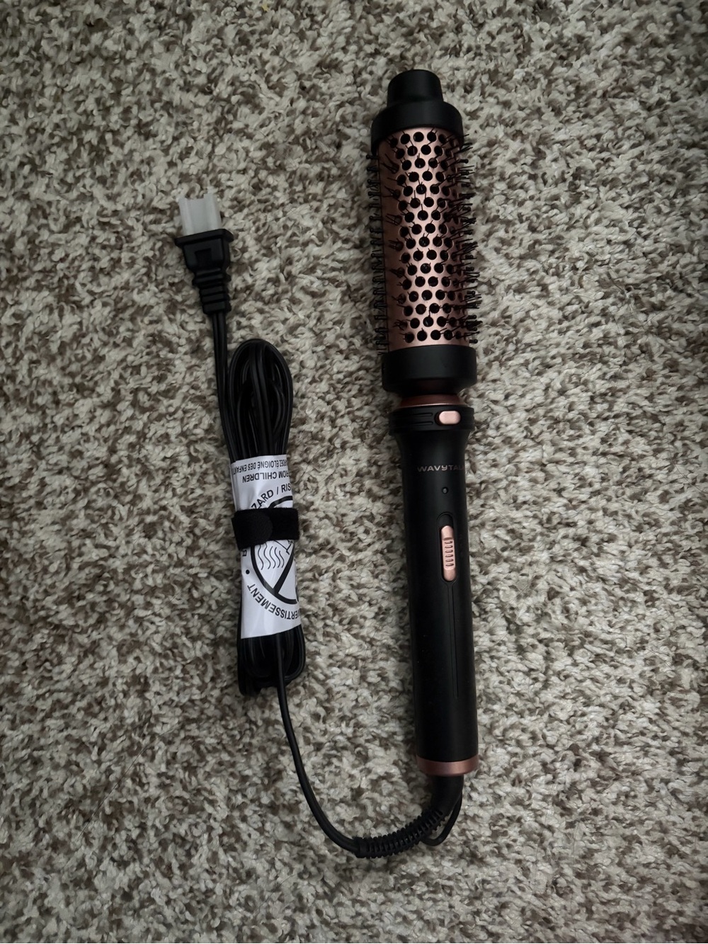 Rose Gold and Black Wavytalk Thermal Hot Air Brush - Women Hair Tools